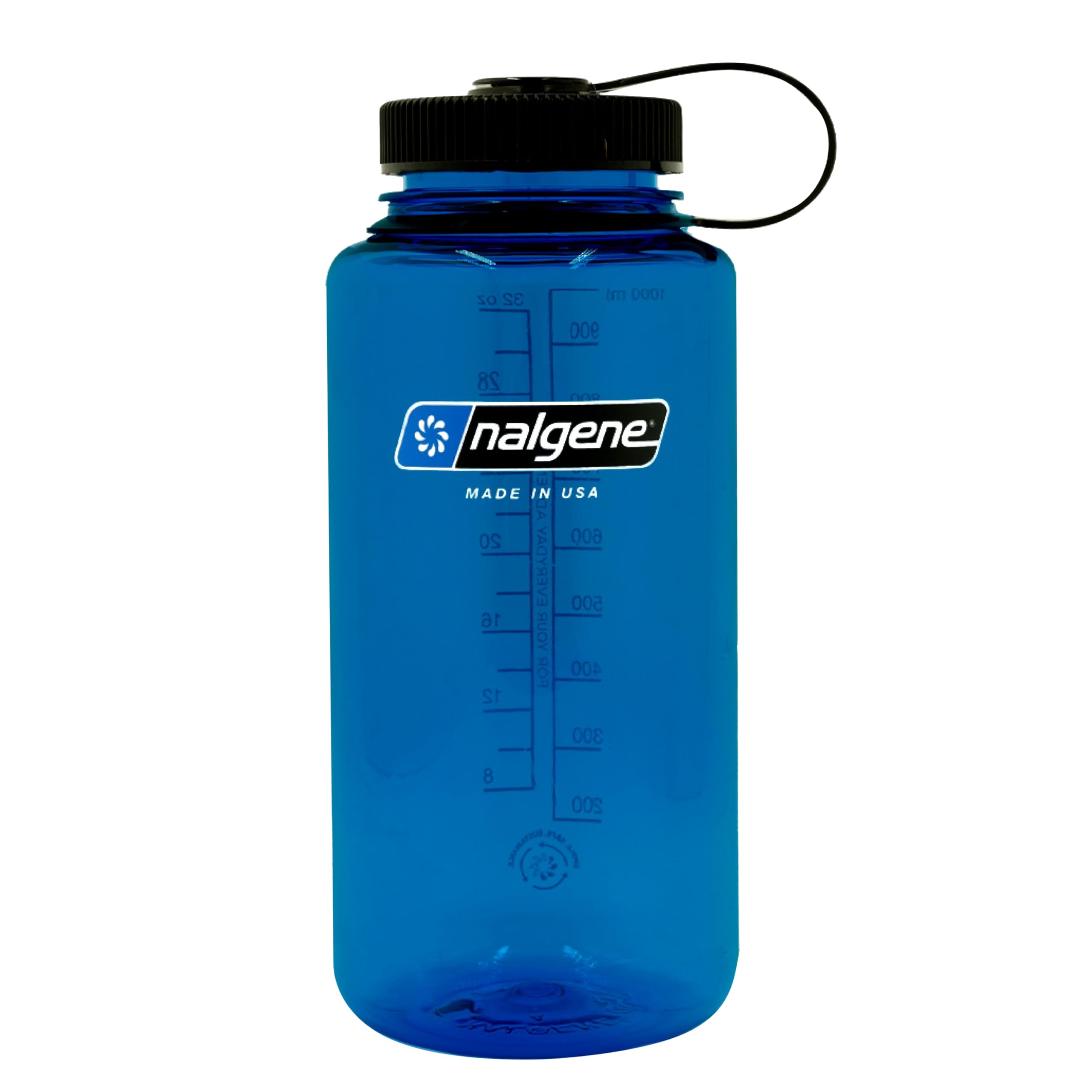 Nalgene Sustain Tritan Bpa-Free Water Bottle Made With Material Derived From 50% Plastic Waste, 32 Oz, Wide Mouth, Slate Blue